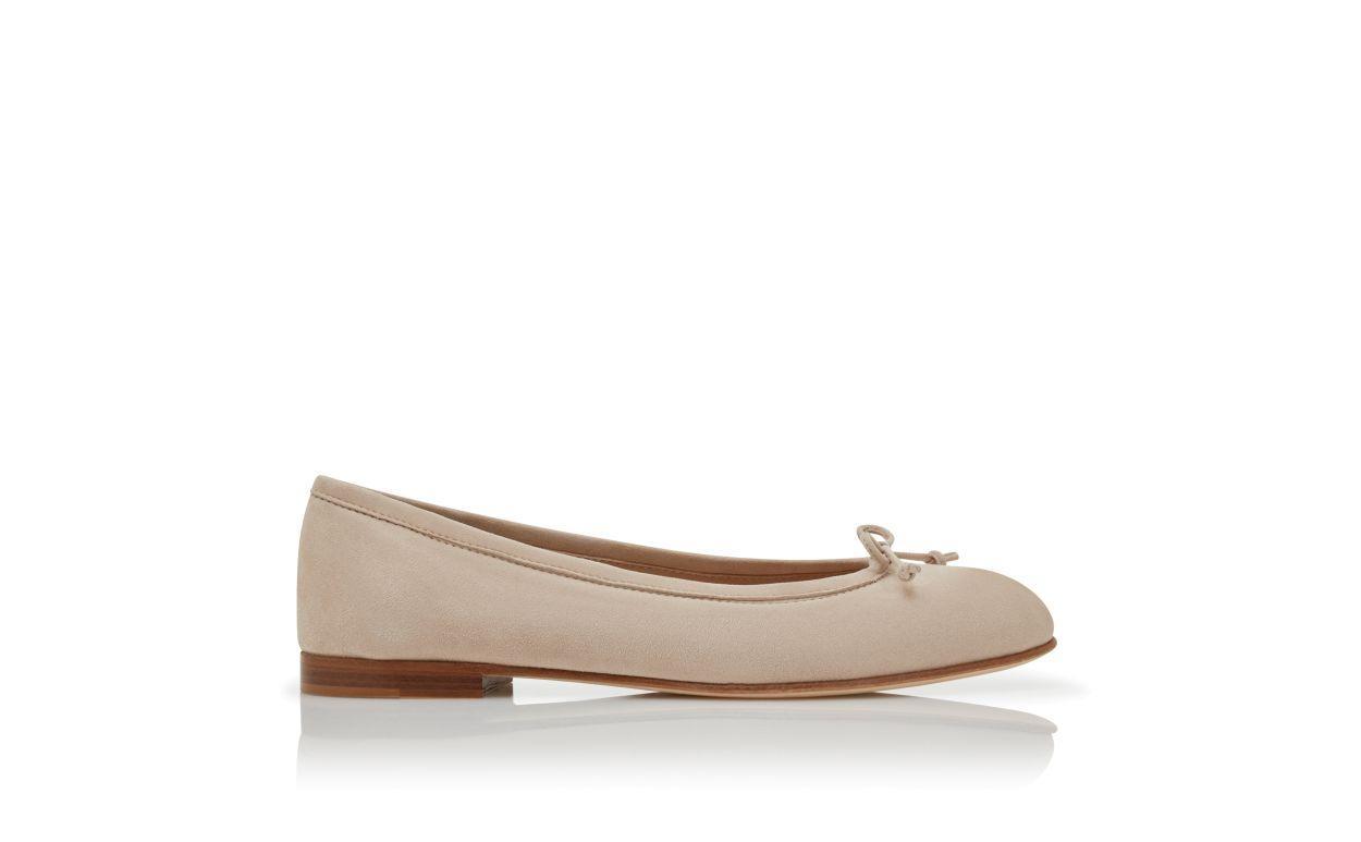 VERALLI Light Beige Suede Ballerina Flats Product Image