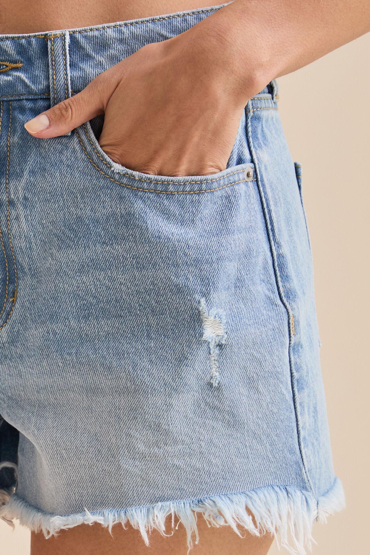 Lumi Mid Rise Denim Short Product Image