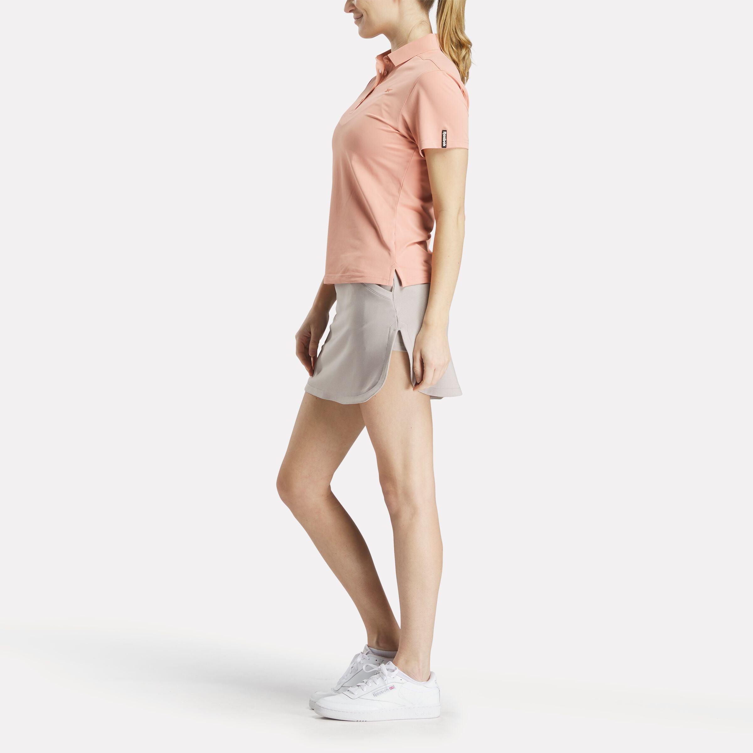 Women's Short Sleeve Stretch Pique Placket Polo Shirt Female Product Image
