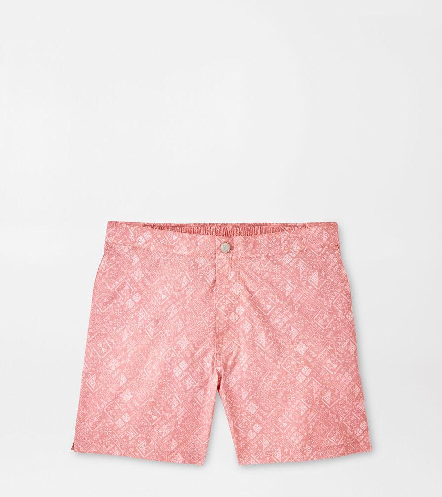 Mens Mosaic Stretch Swim Trunks Product Image