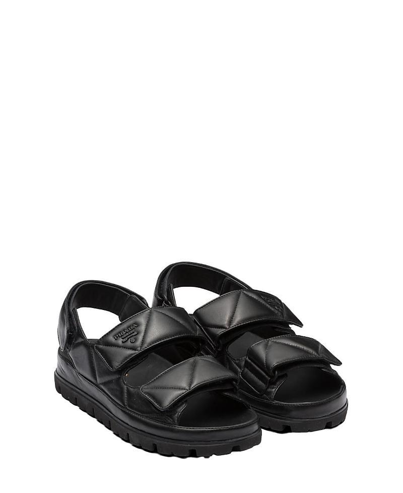 Quilted Leather Slingback Sporty Sandals Product Image