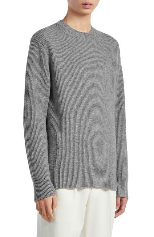 Zegna Foliage Melange Oasi Cashmere Crewneck Sweater Product Image