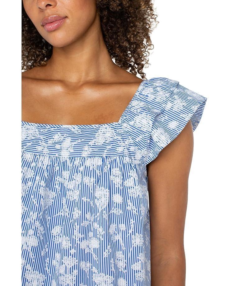 Flutter Sleeve Woven Top With Ties Product Image