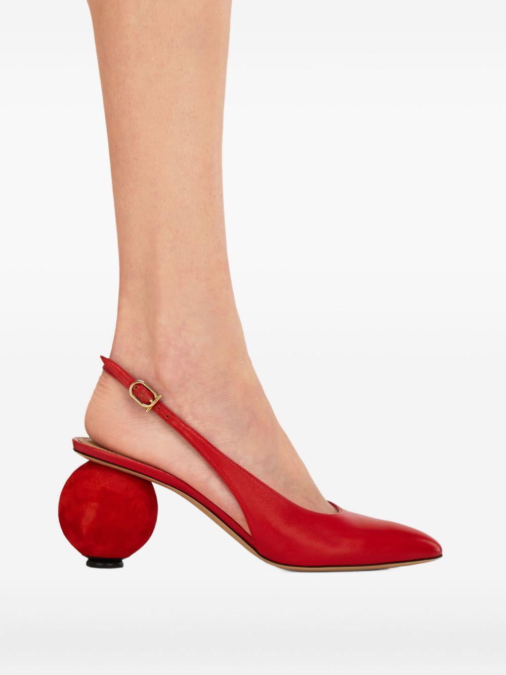 70mm leather slingback pumps Product Image