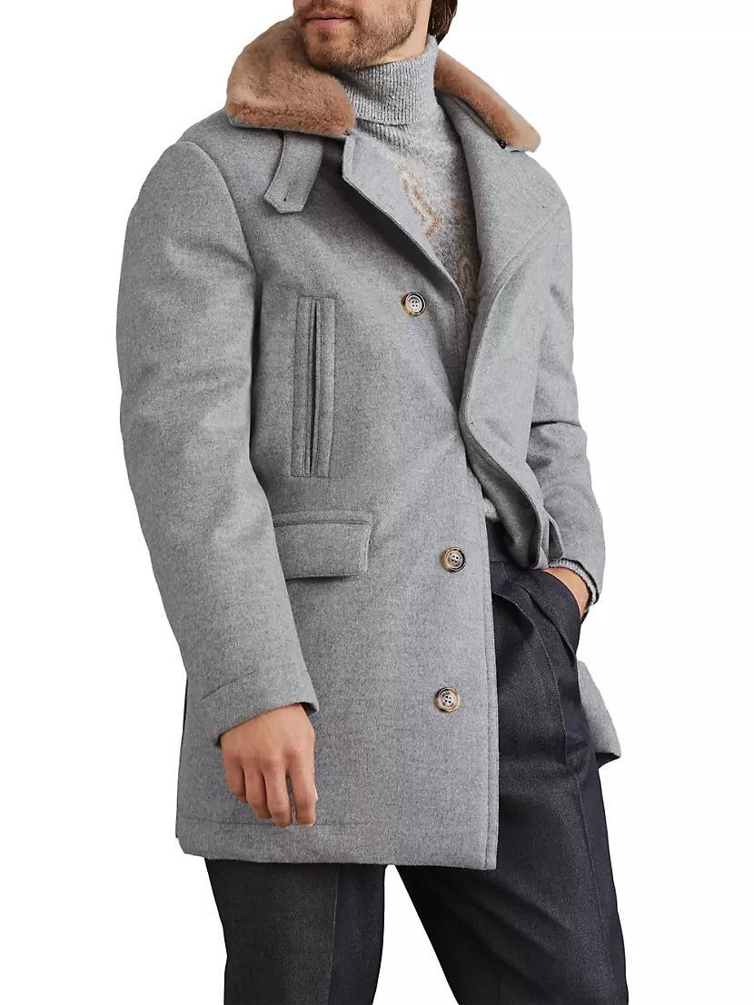 Bonded Cashmere Beaver Cloth Coat Product Image