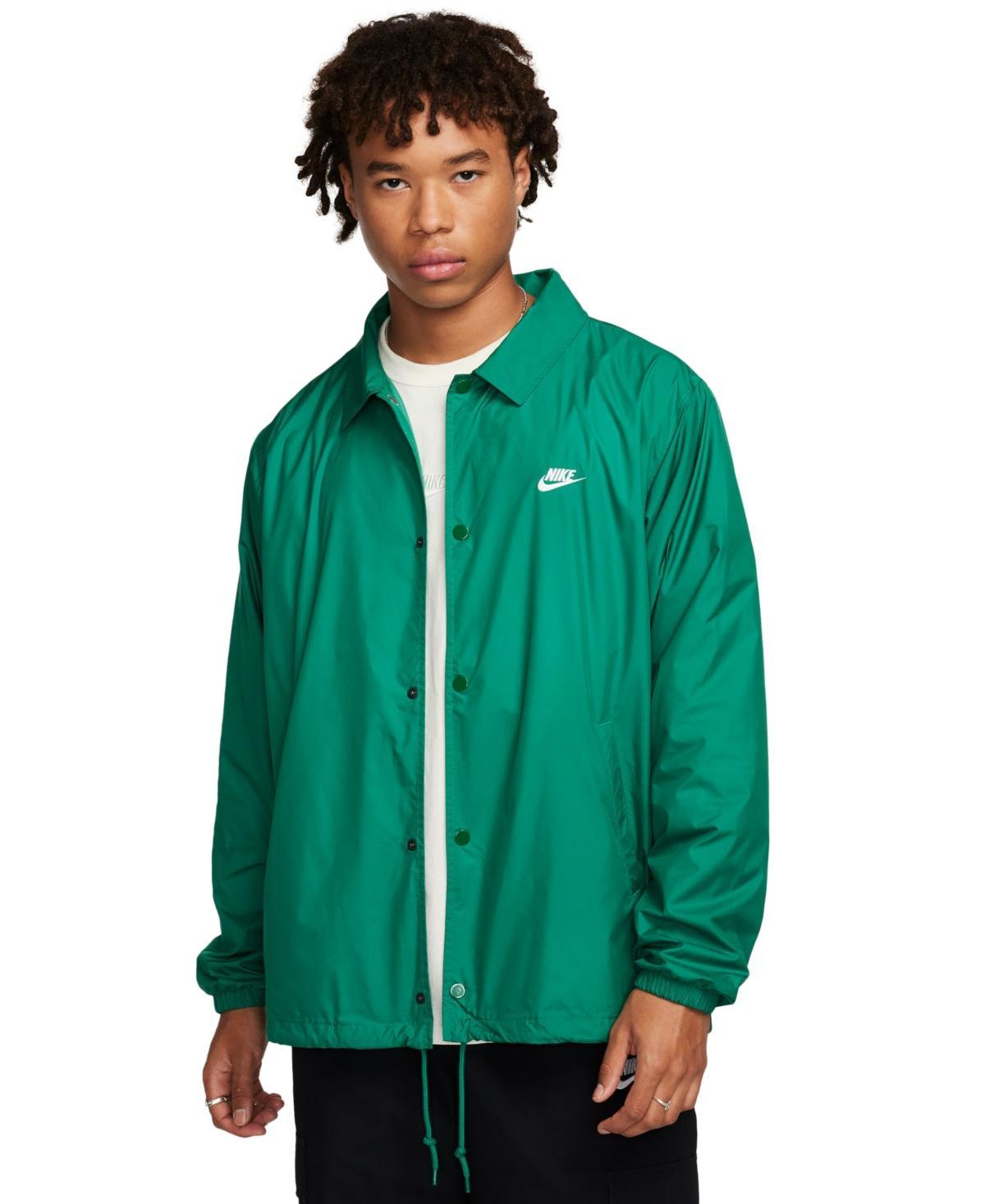 NIKE Men's Relaxed Fit Club Coaches' Jacket In Black,white Product Image