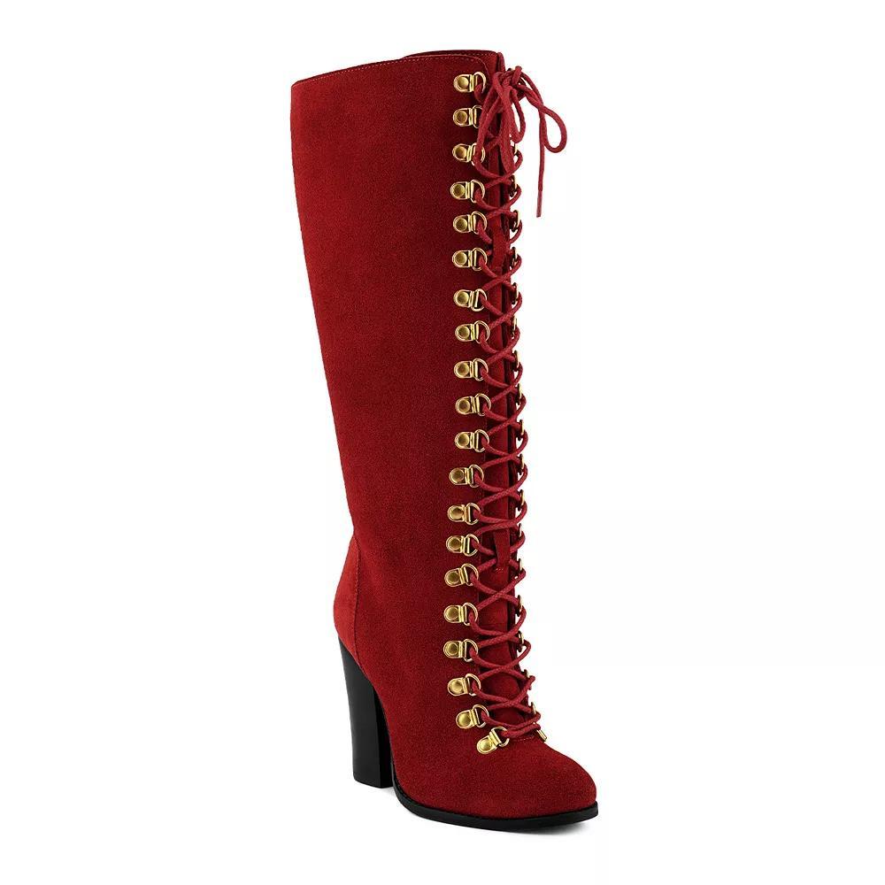Rag & Co Sleet Slay Women's Suede Mid-Calf Boots, Size: 9, Red Product Image