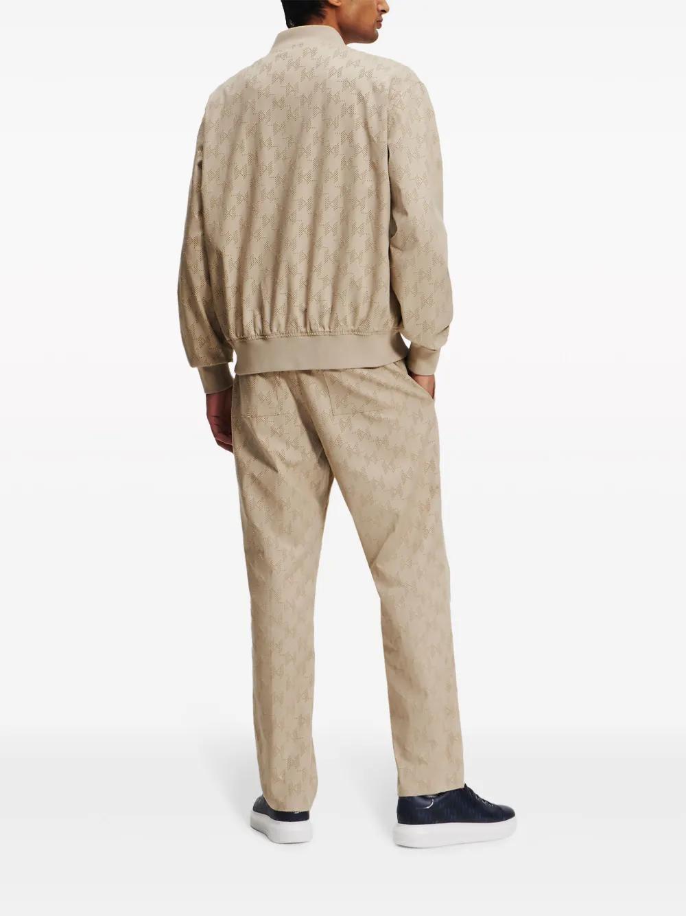 perforated-monogram bomber jacket Product Image