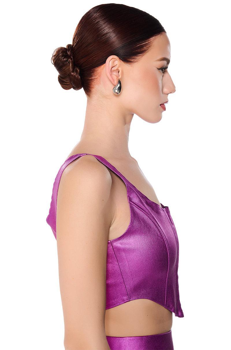 BELIEVE IT METALLIC CORSET TOP Product Image