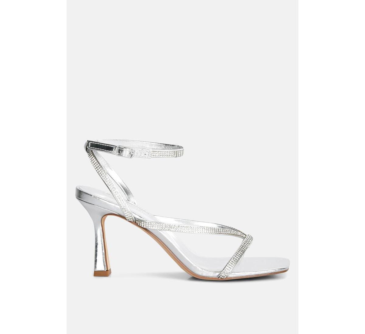 London Rag Crush It Diamante Women's Dress Sandals, Size: 6, Green Product Image