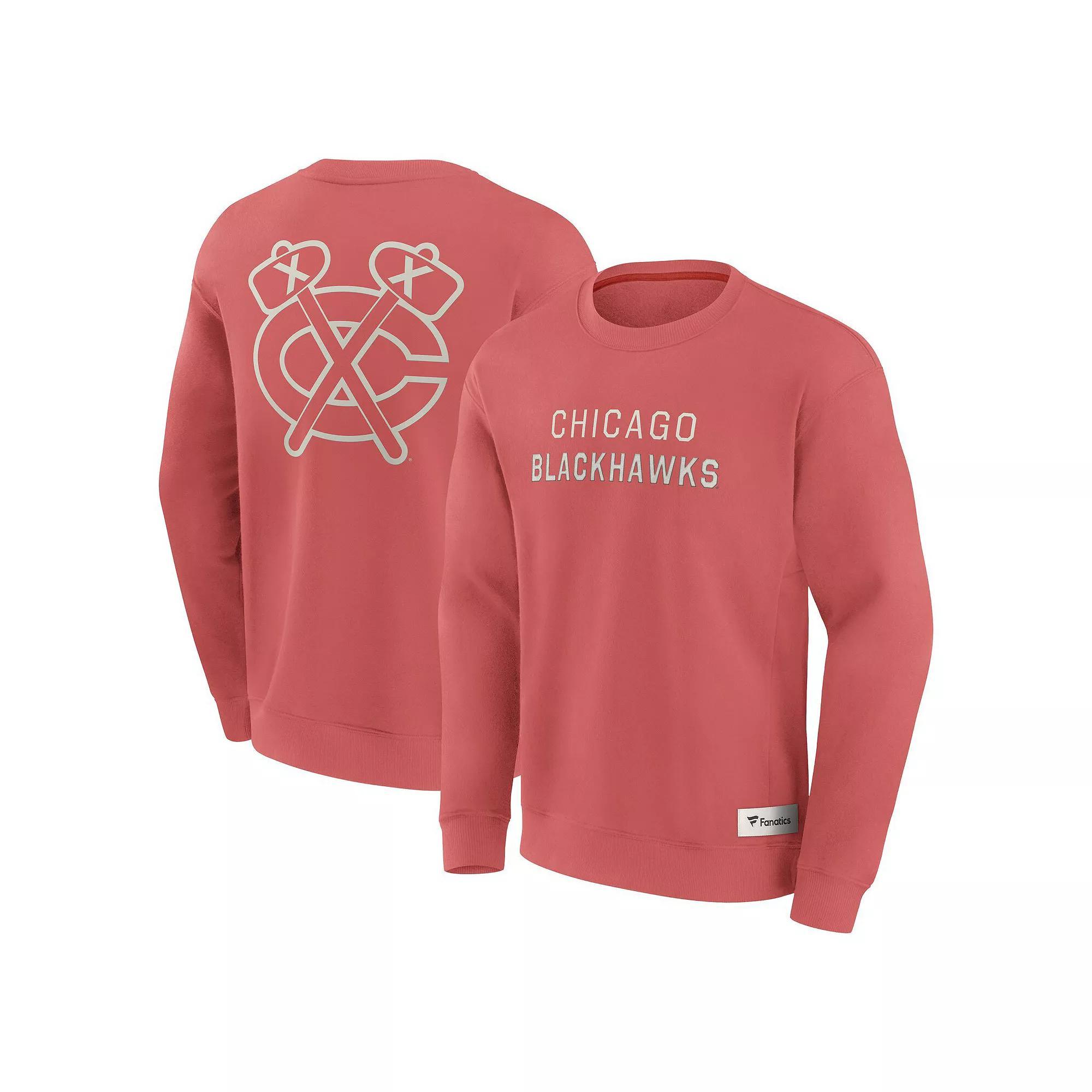 Men's Fanatics Red Chicago Blackhawks Elements Future Ground Lettering Pullover Sweatshirt, Size: Large Product Image