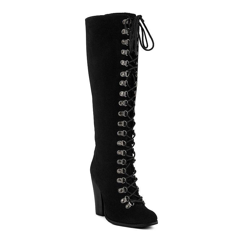 Rag & Co Sleet Slay Women's Suede Mid-Calf Boots, Size: 9, Red Product Image