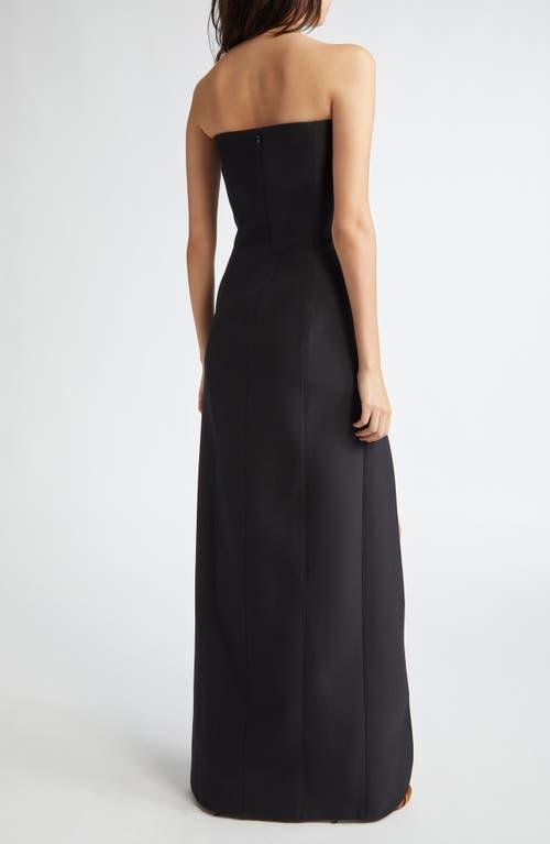 STELLA MCCARTNEY Side Cutout Wool Strapless Gown In Black Product Image