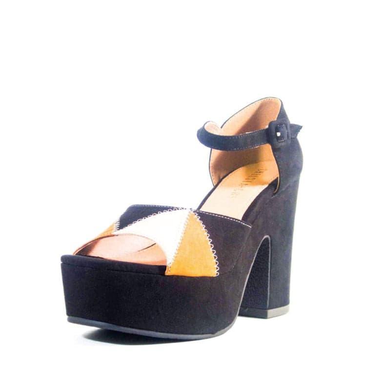 Quilted Patchwork Platform Heels Product Image
