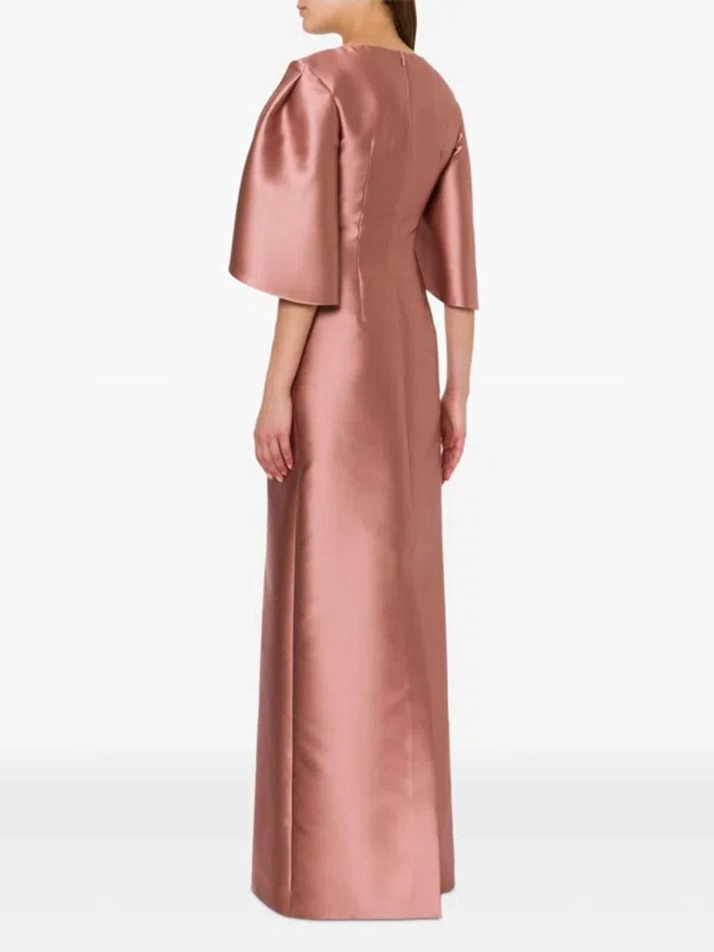 ALBERTA FERRETTI Pleated Full-skirt Gown In Violet Product Image