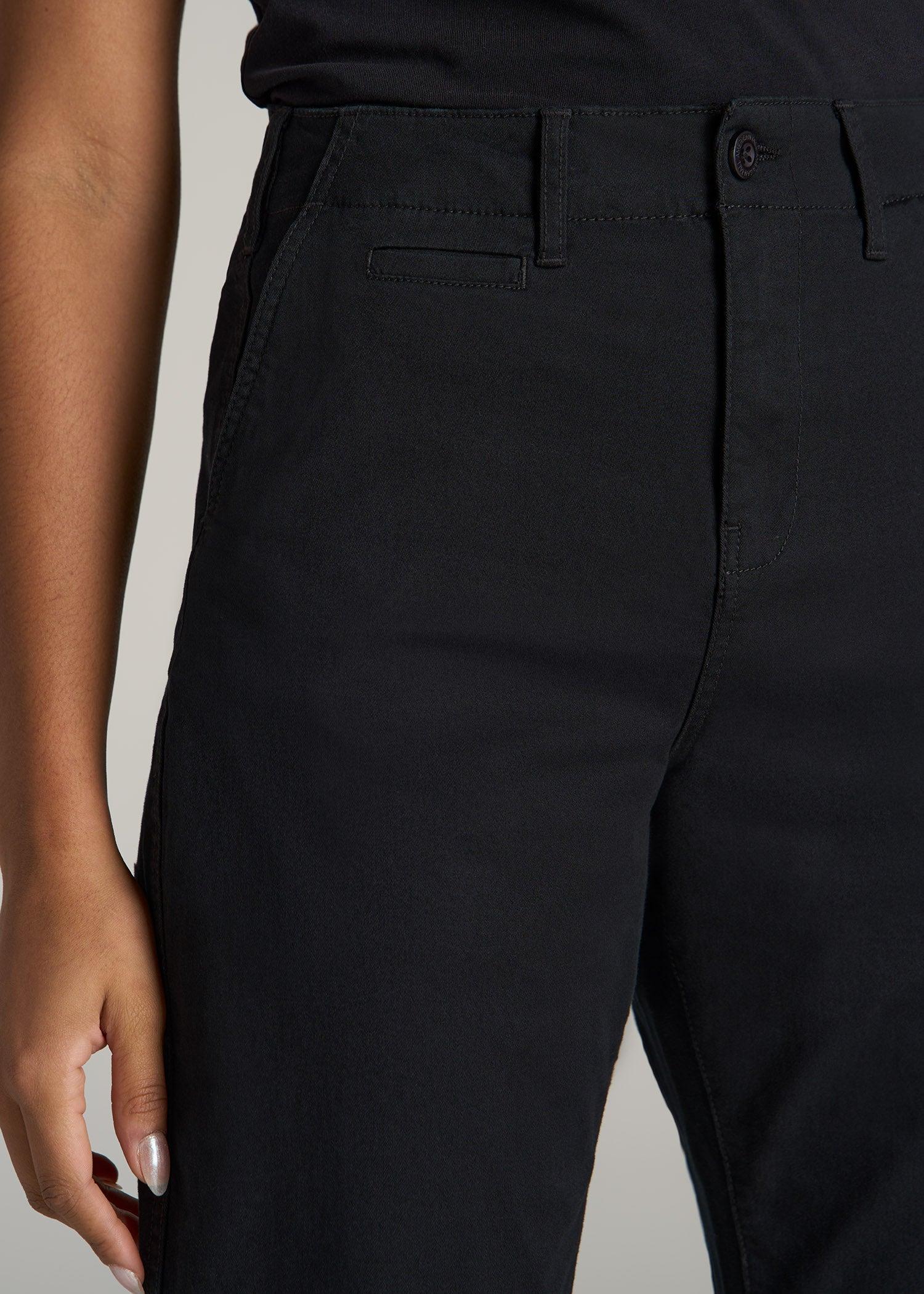 High Rise Tapered Chino Pants for Tall Women in Wreath Green Product Image