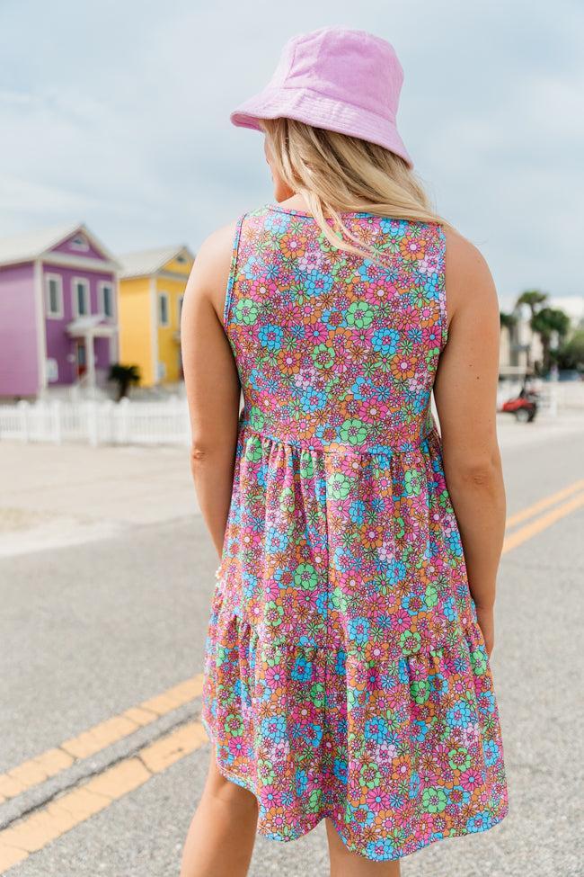 Just Thinking About You Retro Floral Dress FINAL SALE Product Image