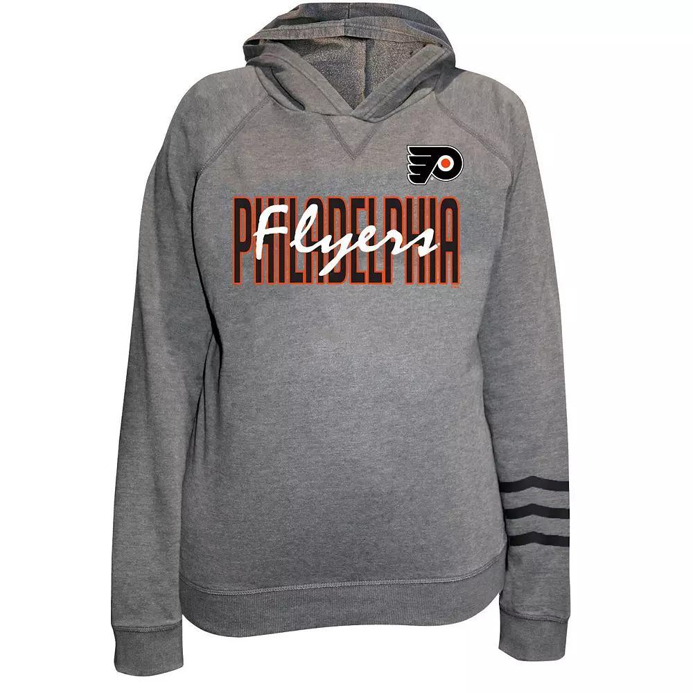 Women's Fanatics Charcoal Philadelphia Flyers Plus Size Lightweight Fleece Pullover Hoodie, Size: 2XL, Fly Charco Product Image
