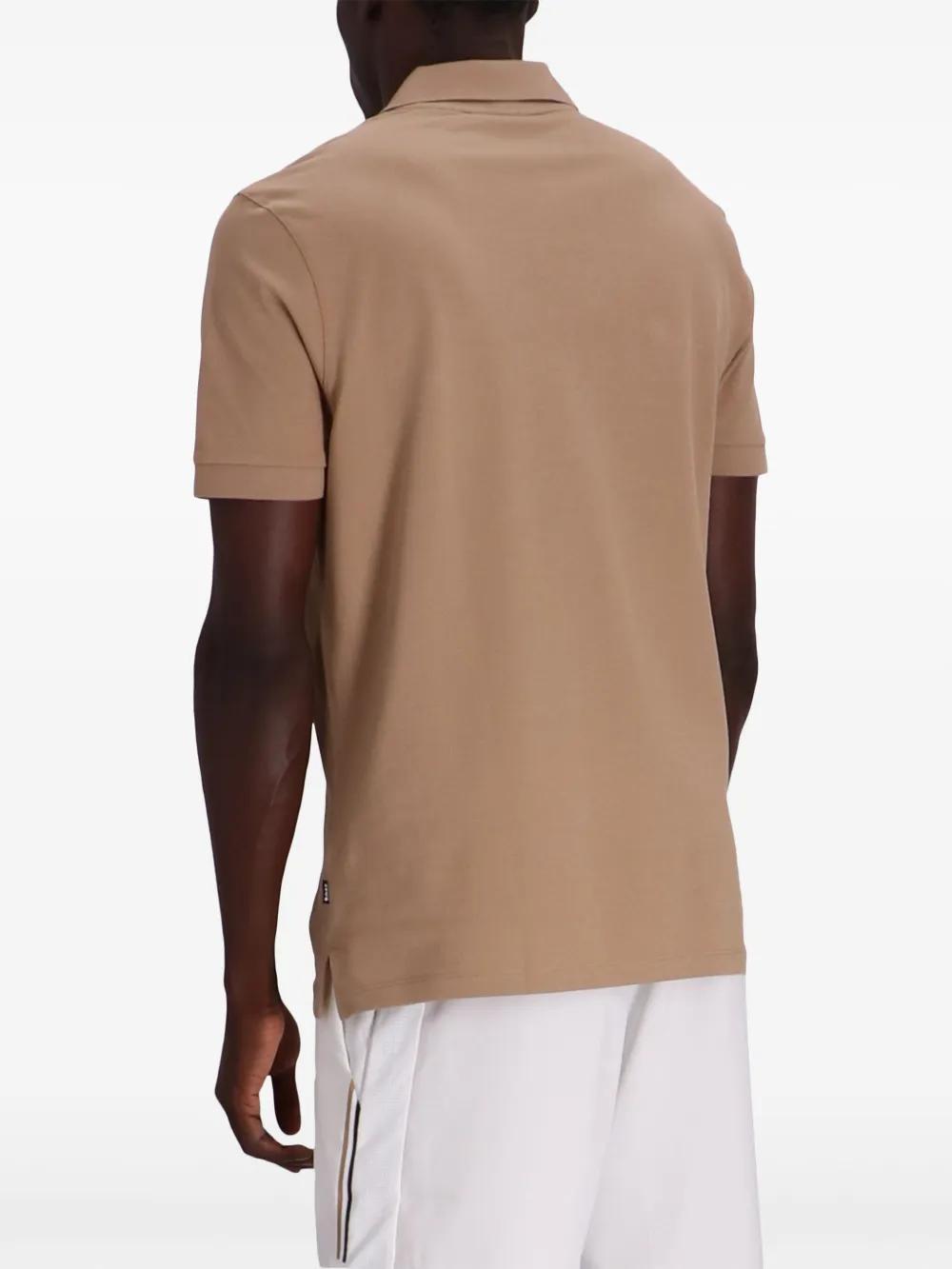 HUGO BOSS Pallas Logo-embroidered Polo Shirt In Nude Product Image