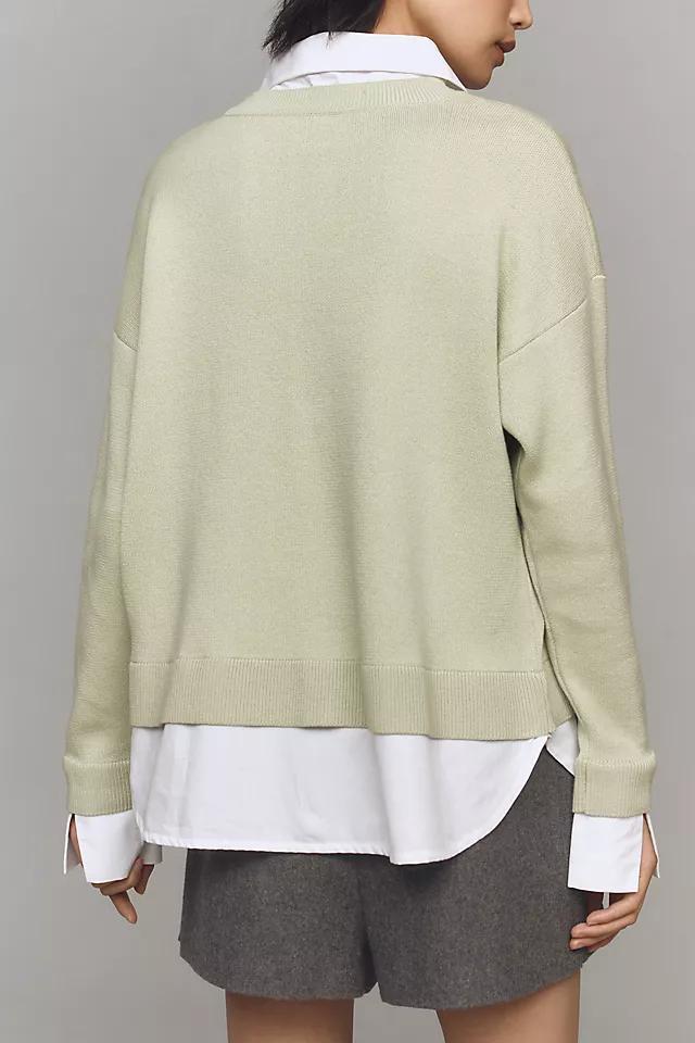 Maeve NYC Graphic Twofer Sweater Product Image
