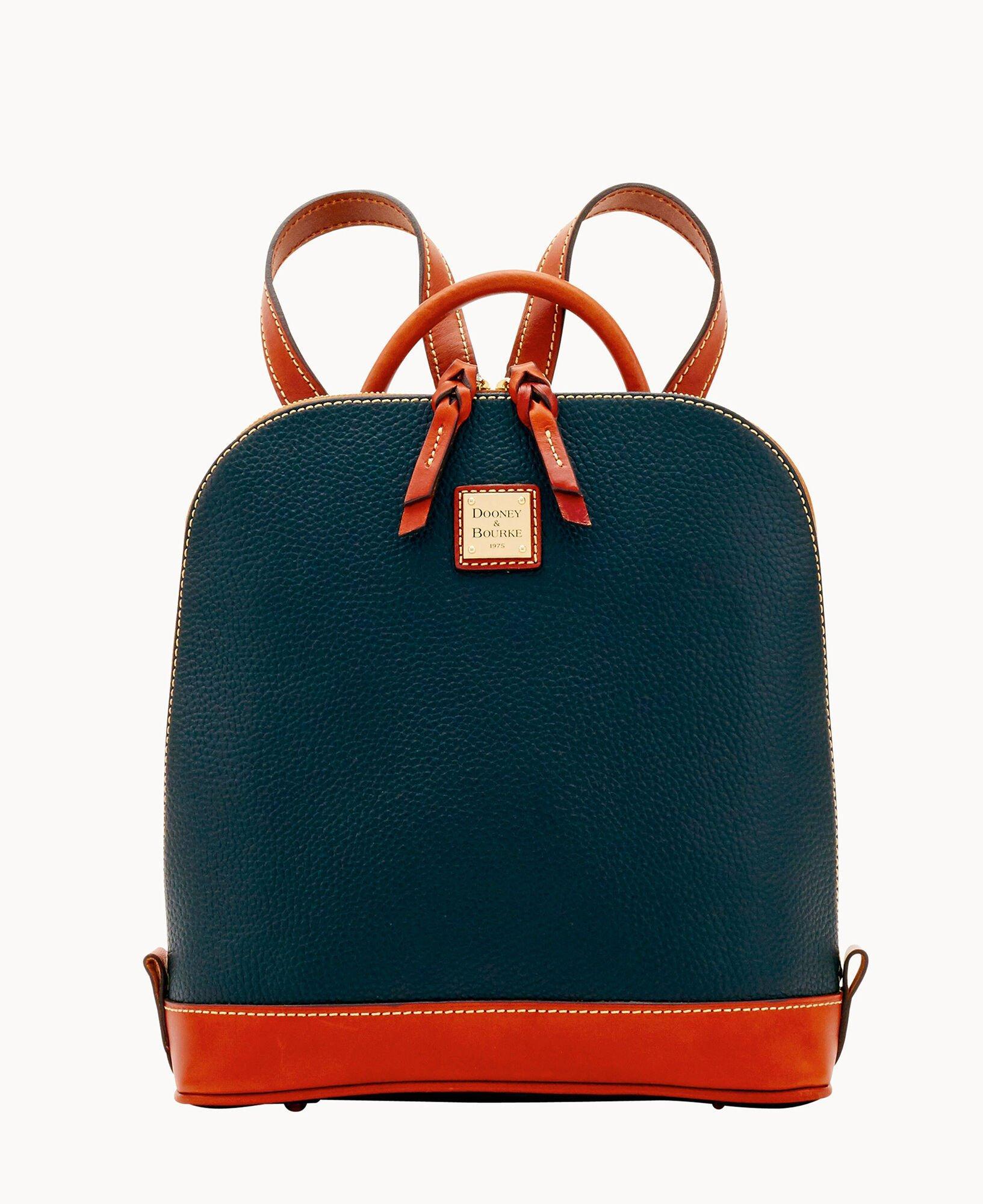 Dooney & Bourke Womens Pebble Grain Zip Pod Leather Backpack in Black Product Image