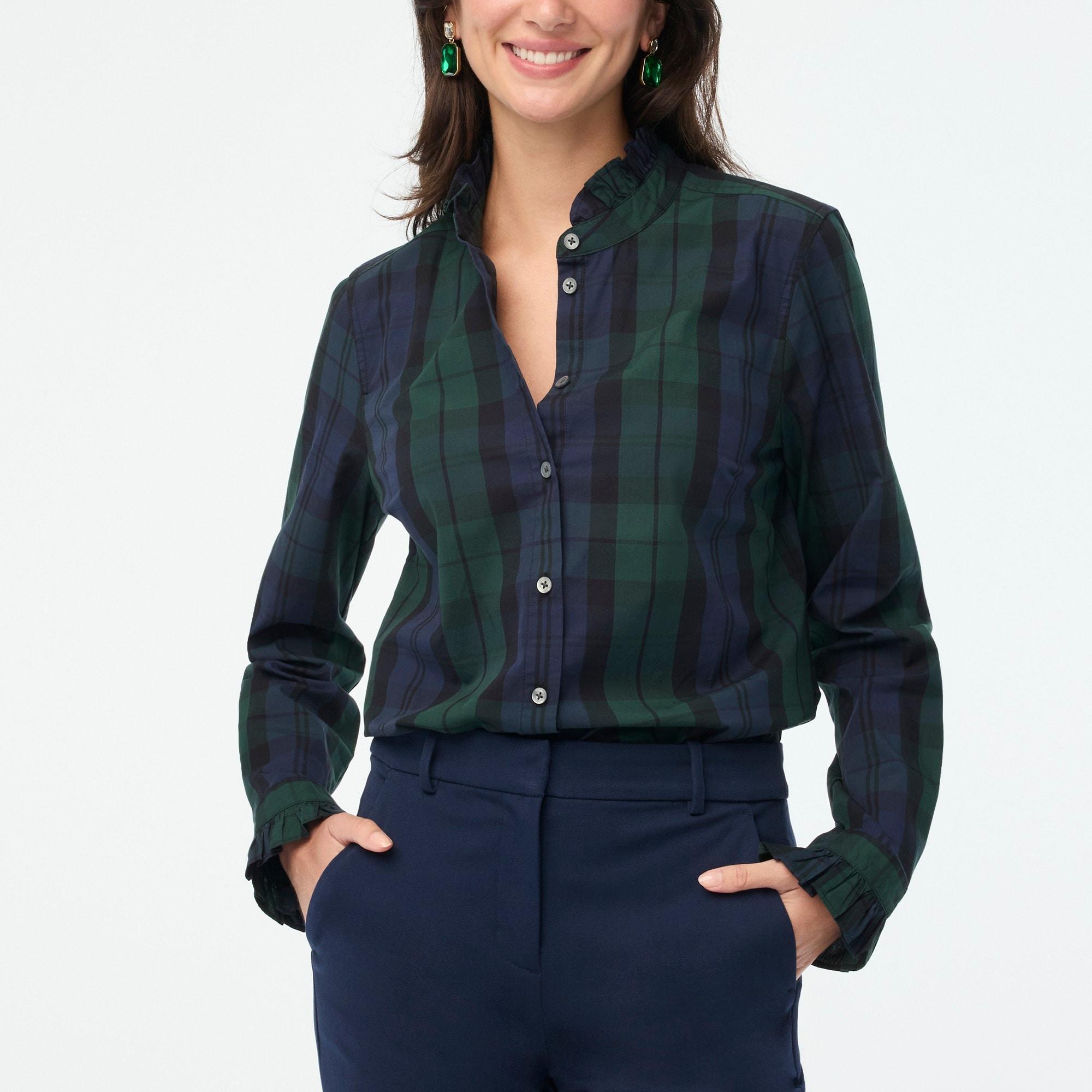 Black Watch ruffleneck button-up Product Image