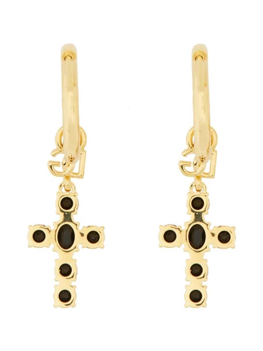 DOLCE & GABBANA Earring With Cross In Gold Product Image