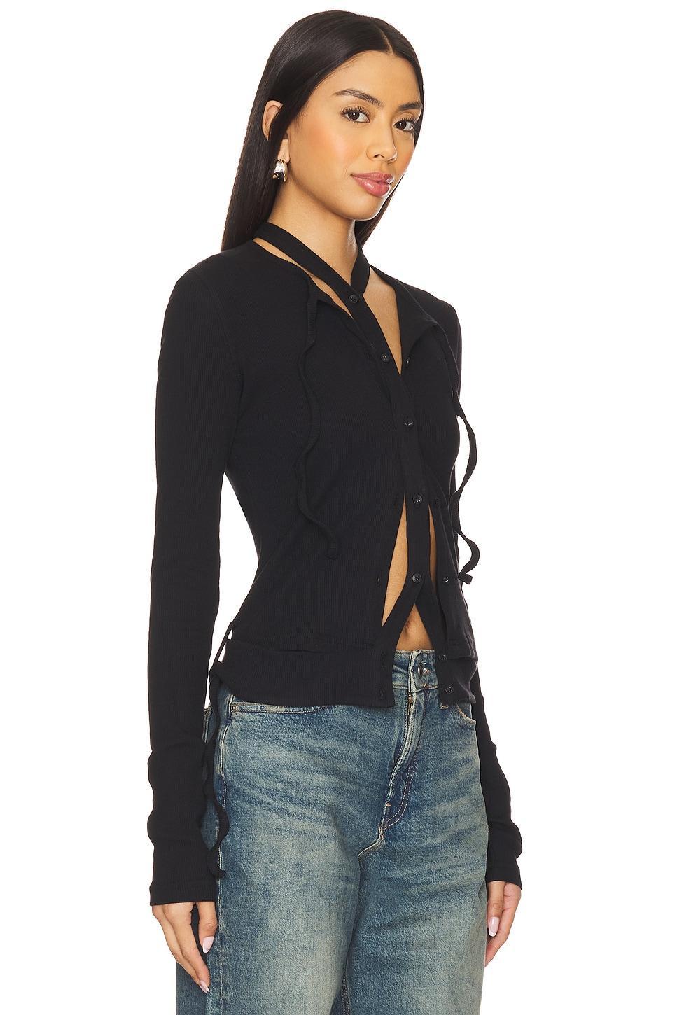 Double Closure Rib Cardigan Ottolinger Product Image
