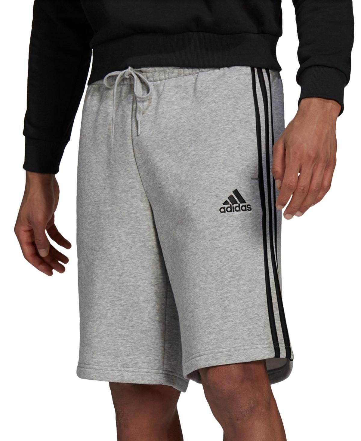adidas Mens adidas Essentials 3-Stripes Fleece Shorts - Mens Medium Grey Heather Product Image