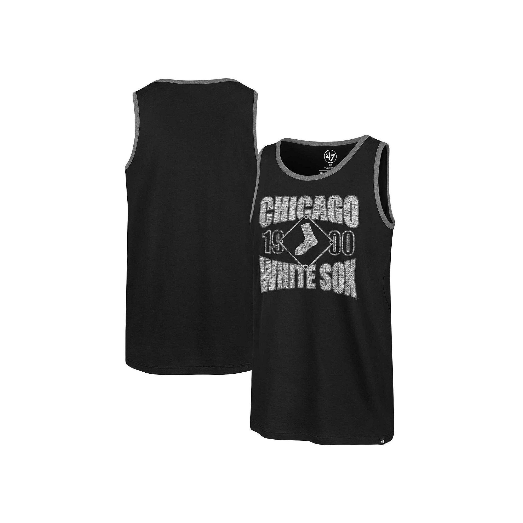 Men's '47 Black Chicago White Sox Upload Franklin Tank Top, Size: 3XL Product Image