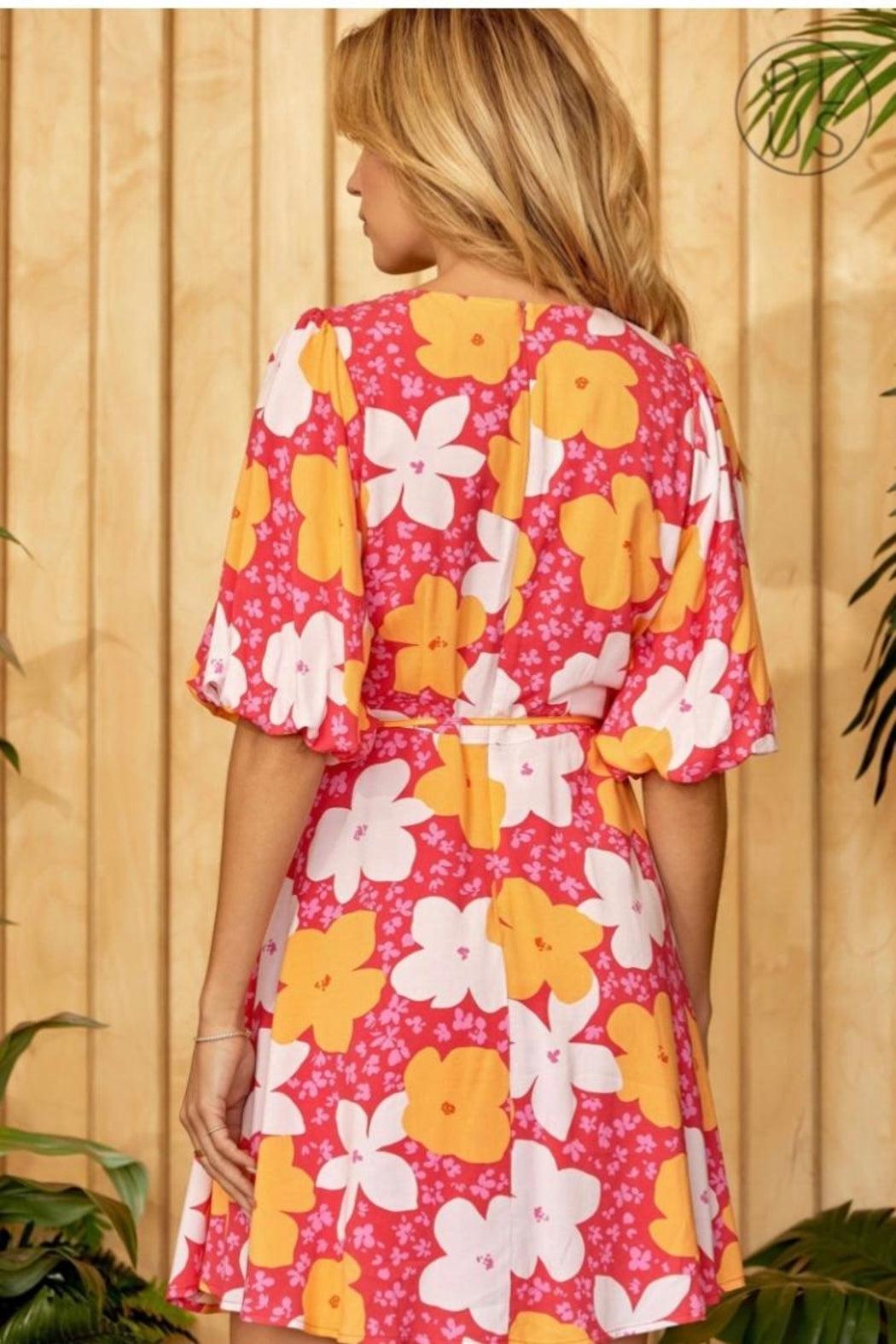 Dress, Pink Floral Product Image