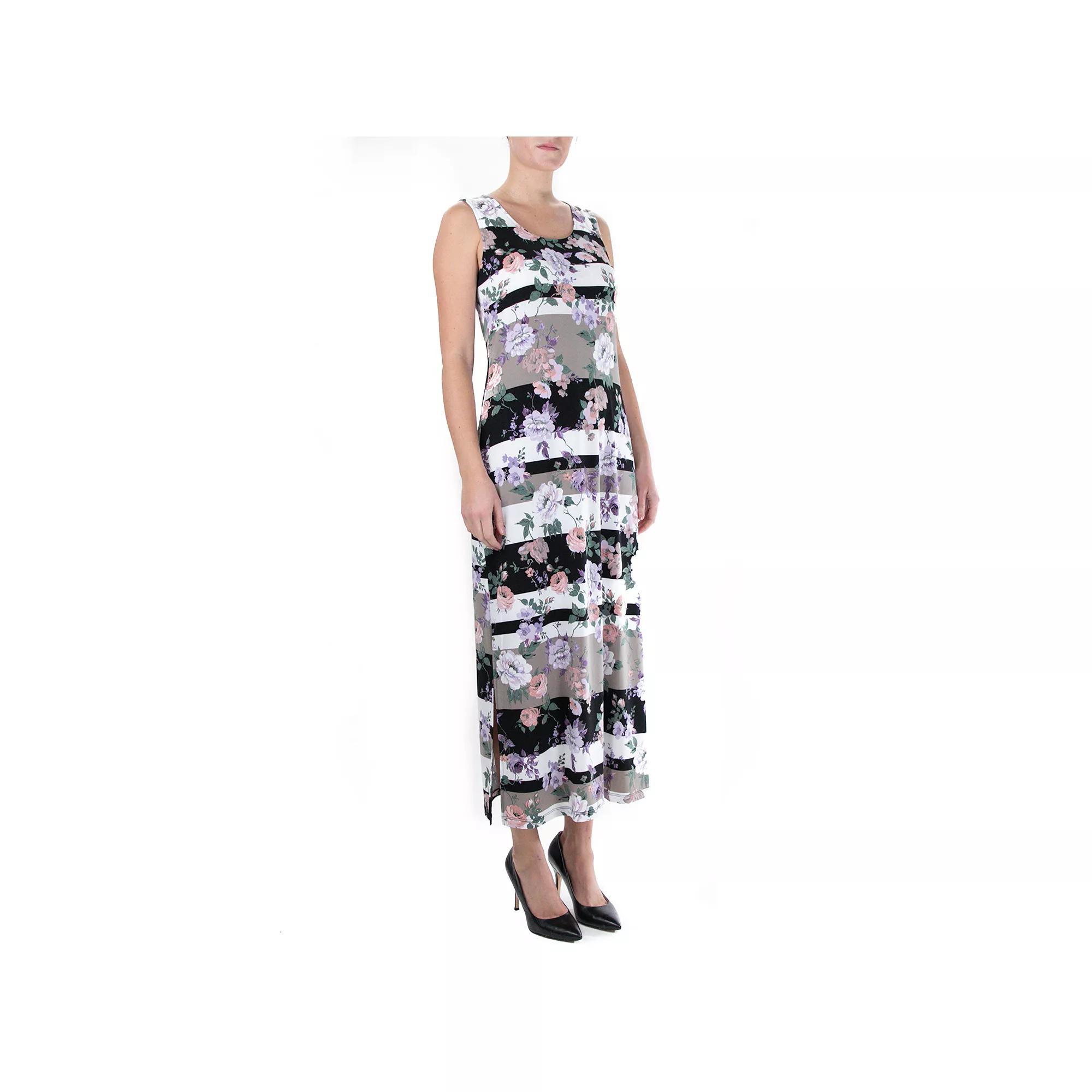 Womens Nina Leonard Print Maxi Dress Black Yellow Team Product Image