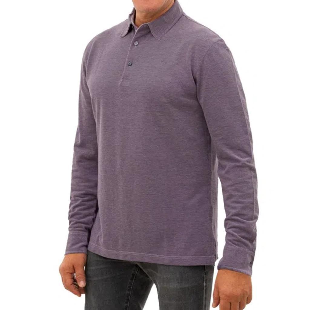 CORNELIANI Cotton Polo Men's Shirt In Viola Chiaro Product Image