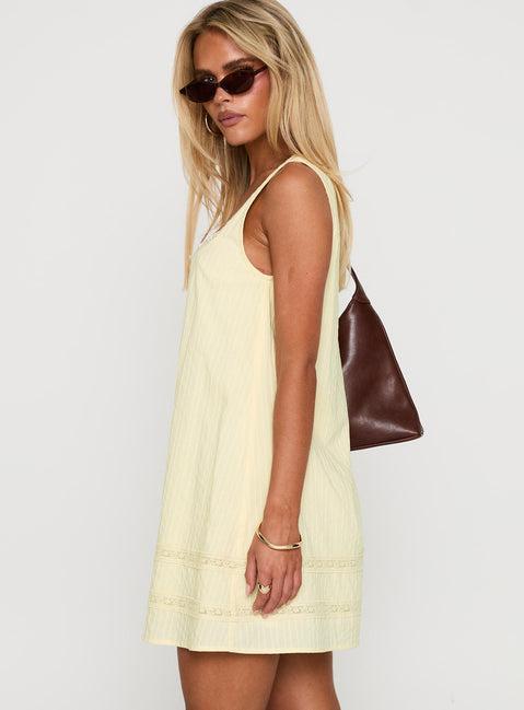 Alanah Mini Dress Lemon Product Image