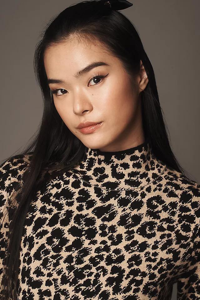 The Annalise Mock-Neck Mini Sweater Dress by Maeve Product Image