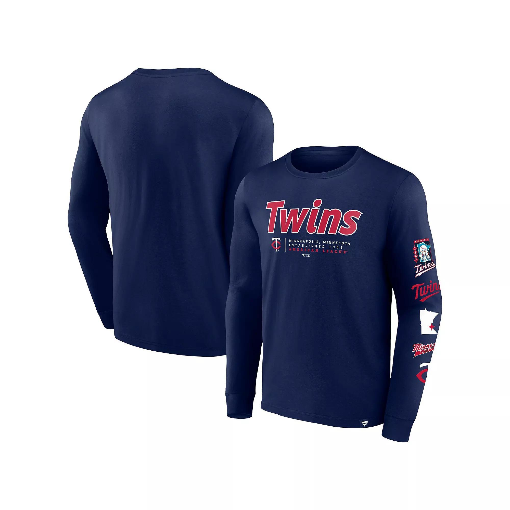 Mens Fanatics Branded Blue Tampa Bay Lightning Strike the Goal Long Sleeve T-Shirt Product Image