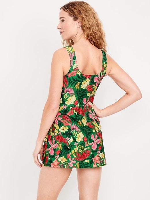 Matte Side-Tie Swim Dress Product Image