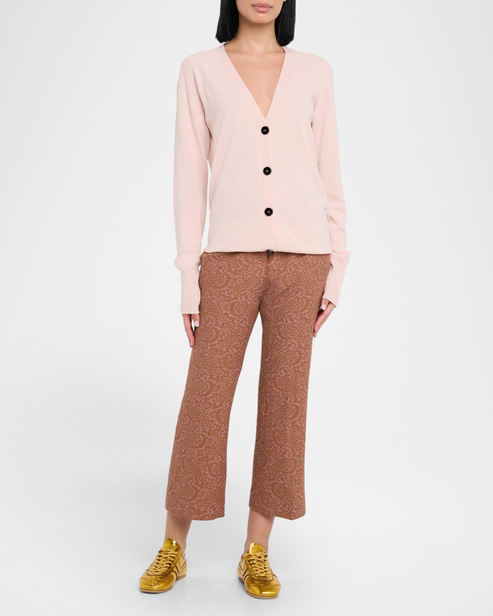 Paloma Brocade Straight-Leg Ankle Pants Product Image