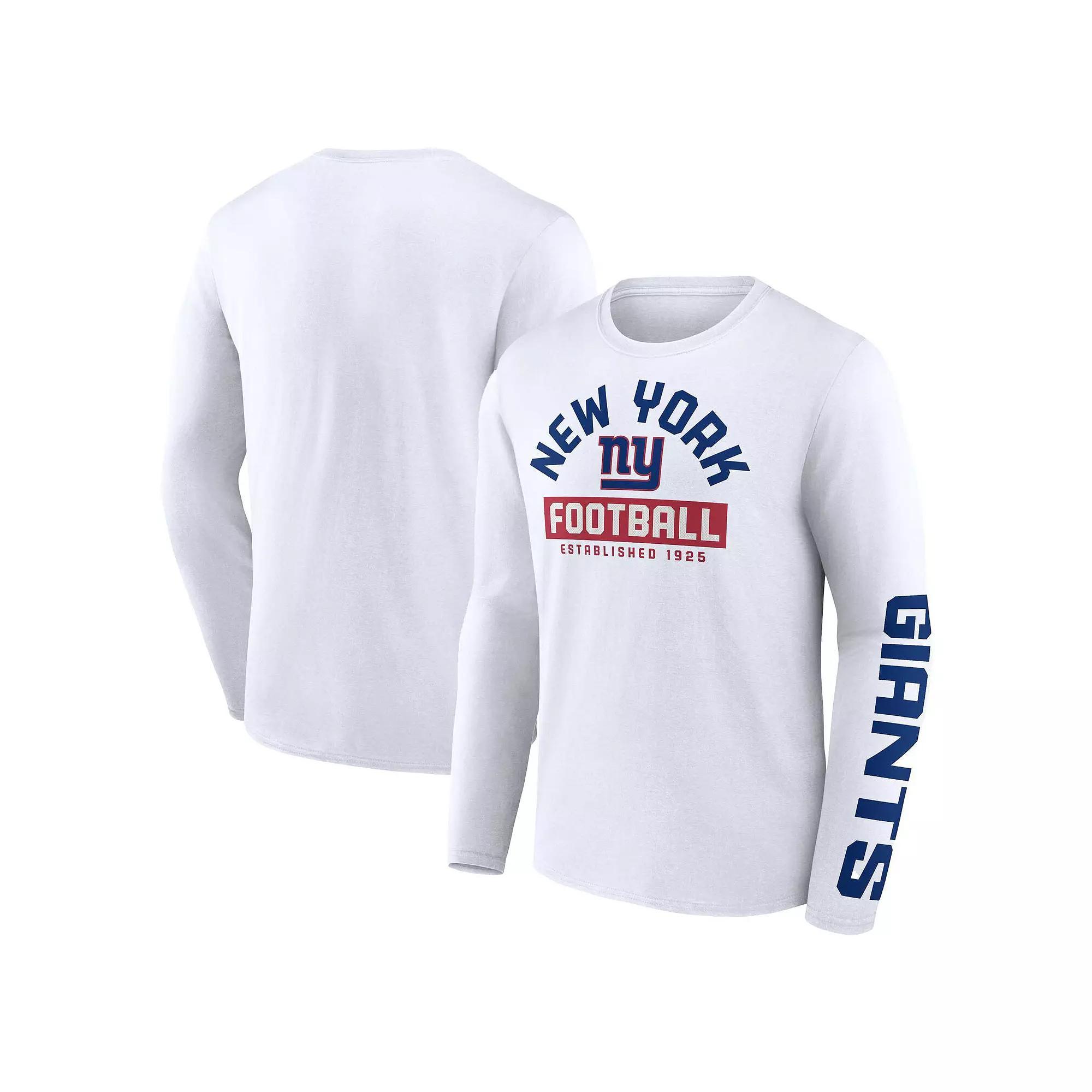 Men's Fanatics Branded White New York Giants Long Sleeve T-Shirt, Size: Small Product Image