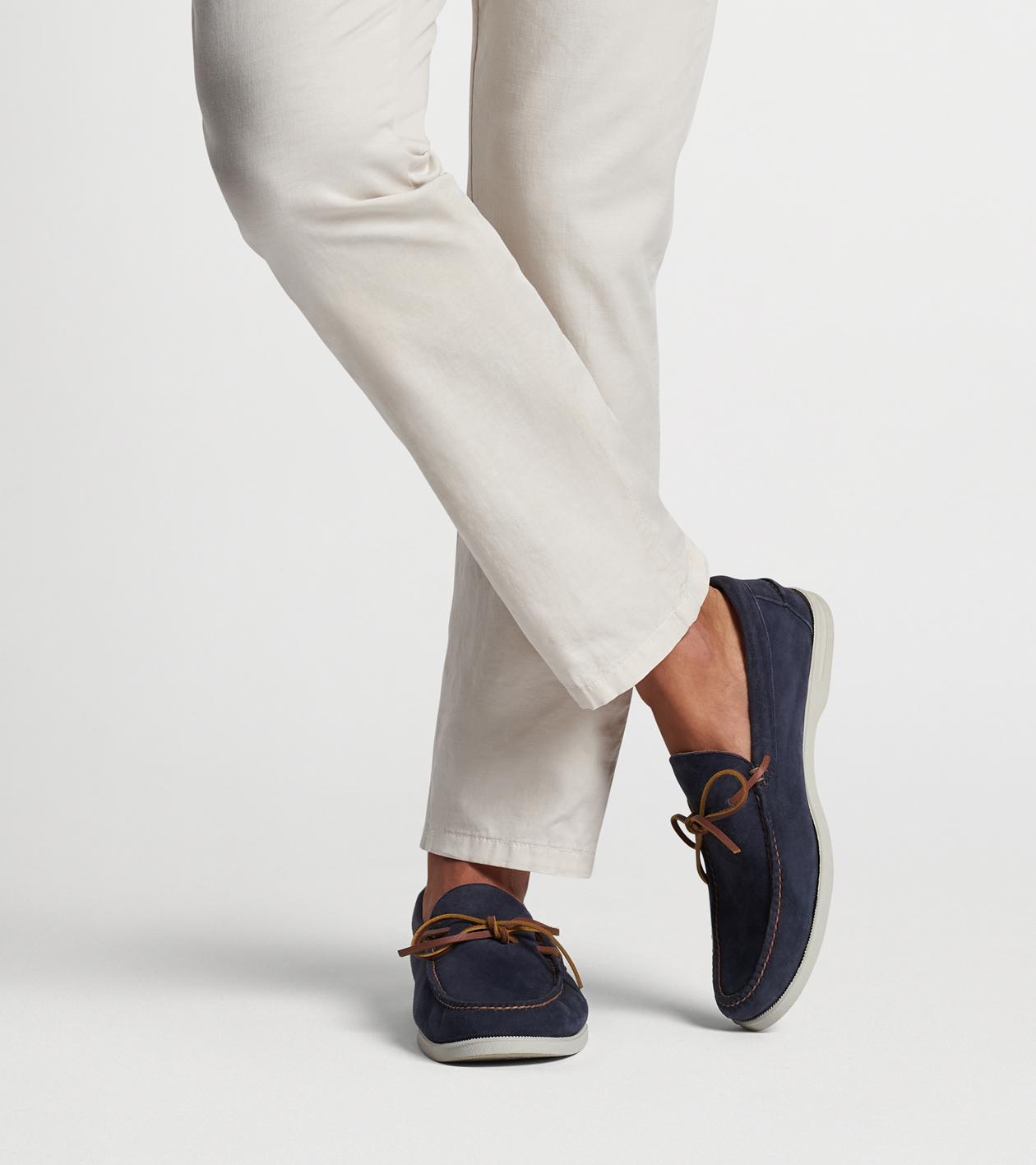 Peter Millar Mens Excursionist Boat Shoe | Color: Whiskey | Size: 8 Product Image