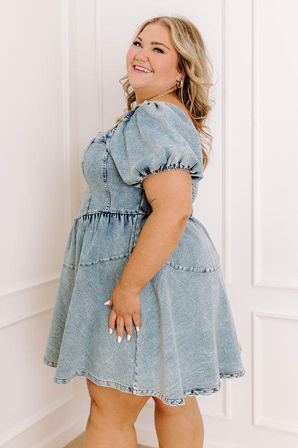 Day Dreamer Denim Mini Dress Curves Product Image
