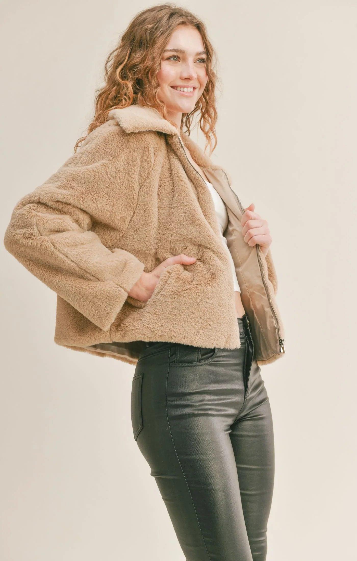 Libby Faux Fur Jacket Product Image