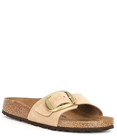 Birkenstock Womens Madrid Big Buckle Detail Oiled Leather Sandals Product Image