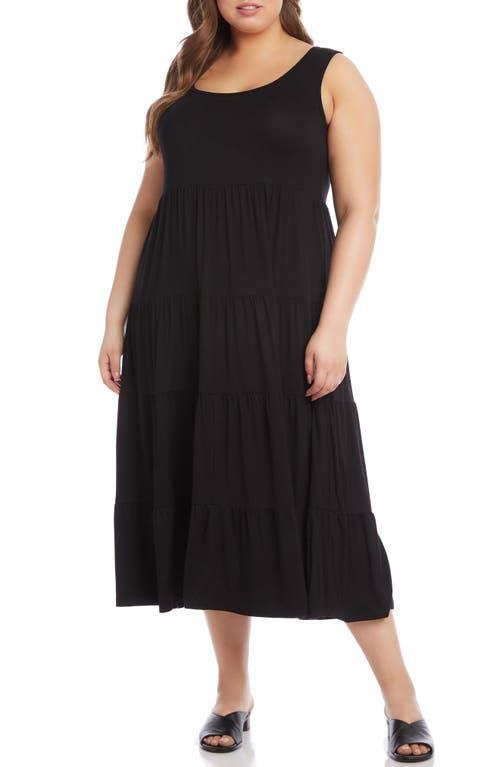 Karen Kane Plus Tiered Midi Dress Product Image