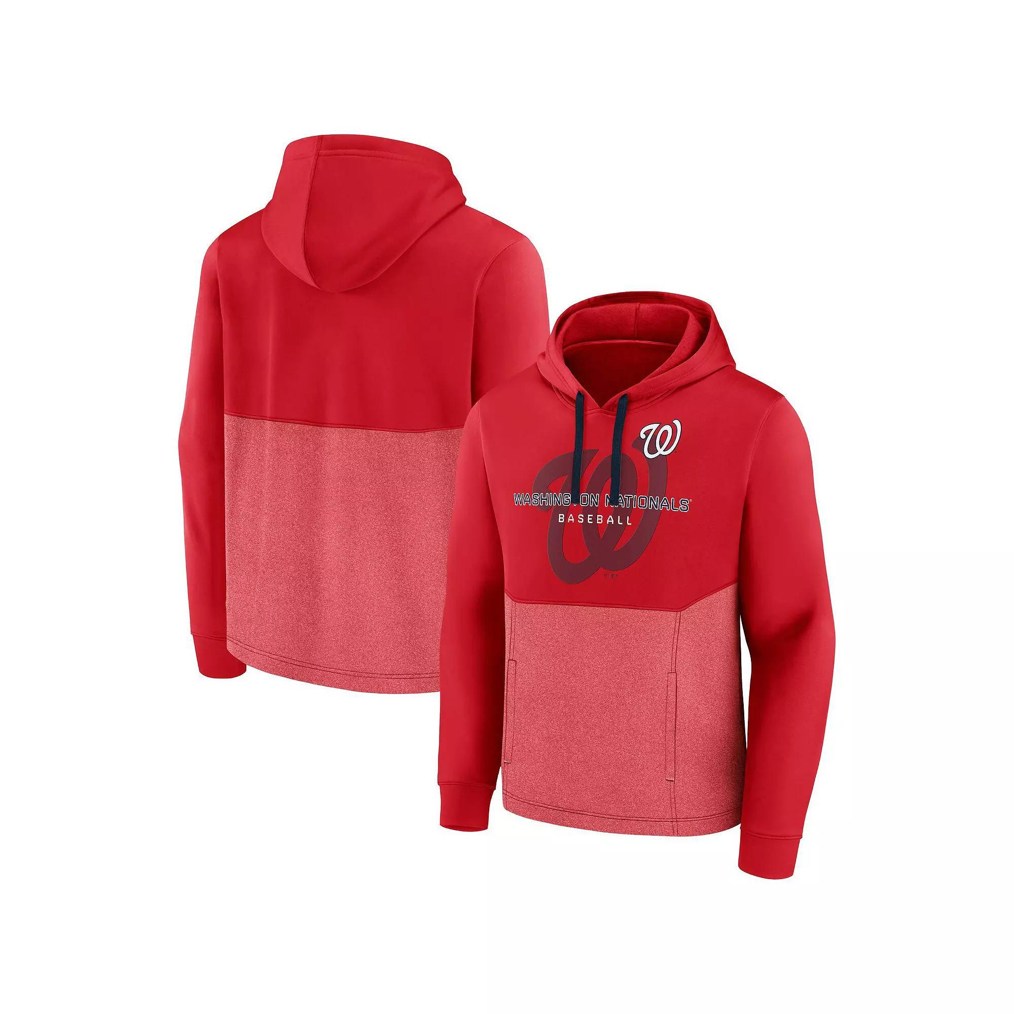 Men's Fanatics Branded Red Washington Nationals Call the Shots Pullover Hoodie, Size: 3XL Product Image