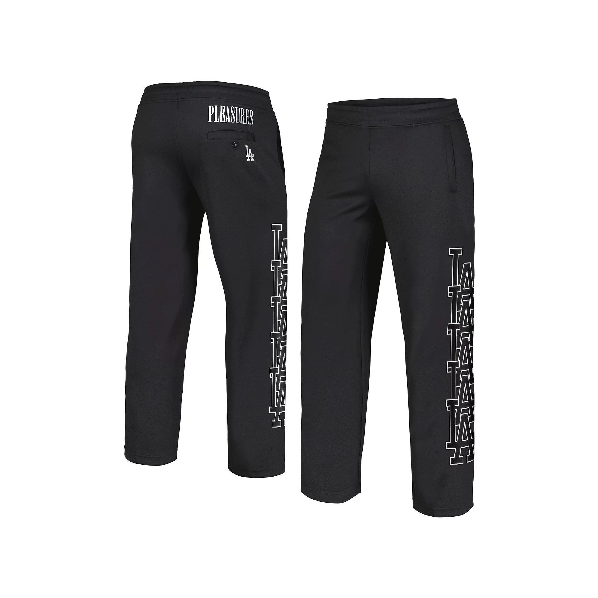 Men's Black Los Angeles Dodgers Pitcher Track Pants, Size: 2XL Product Image