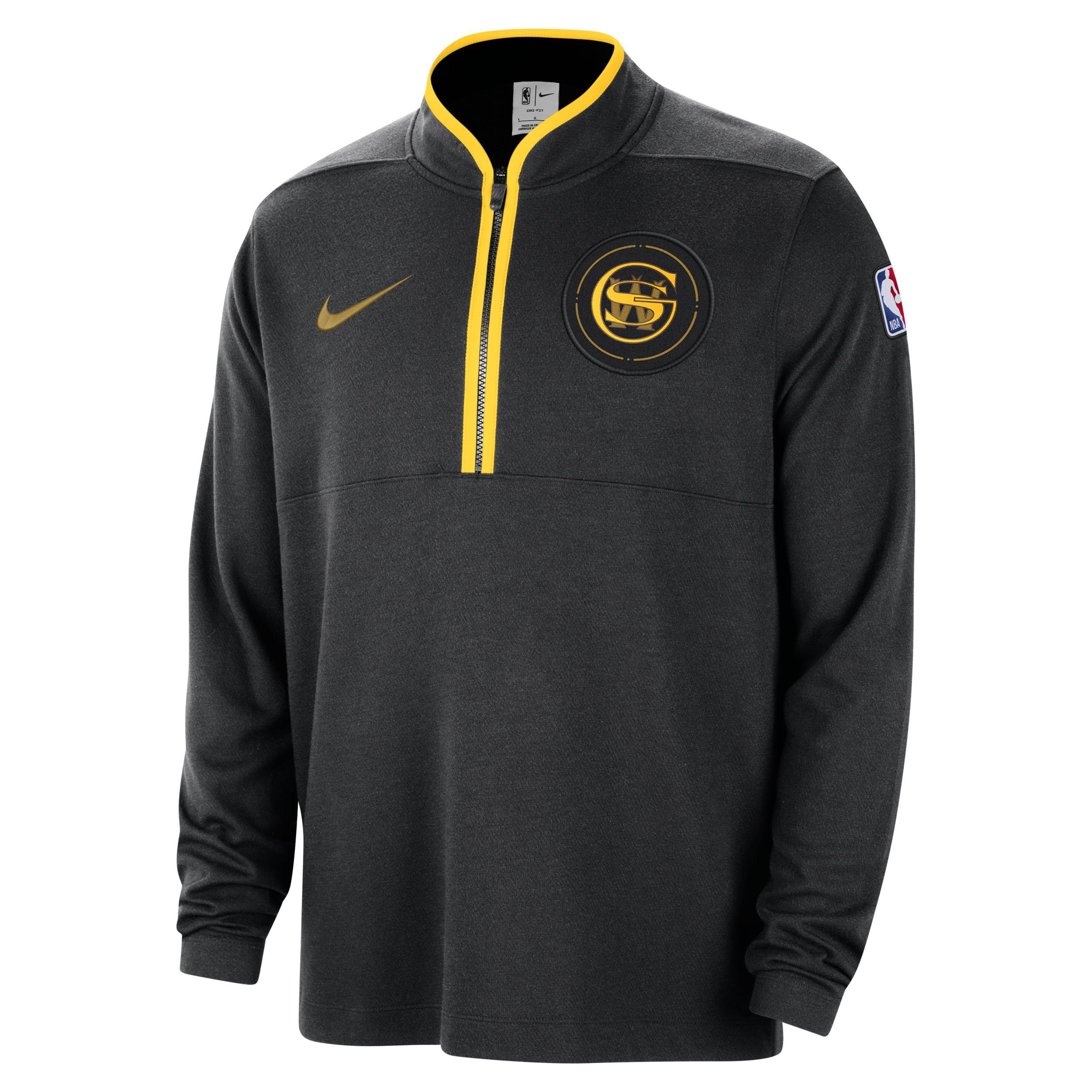 Golden State Warriors 2023/24 City Edition Nike Mens Dri-FIT NBA 1/2-Zip Long-Sleeve Top Product Image