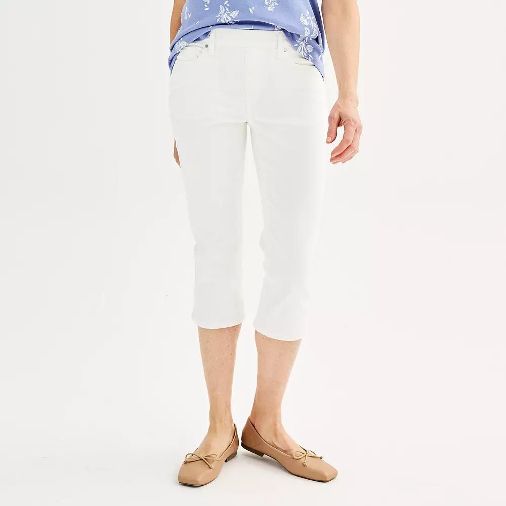 Womens Croft & Barrow Modern Pull-On Denim Capris Product Image