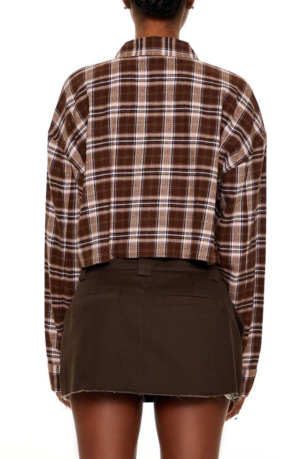 Cropped Flannel Plaid Shirt | Forever 21 Product Image