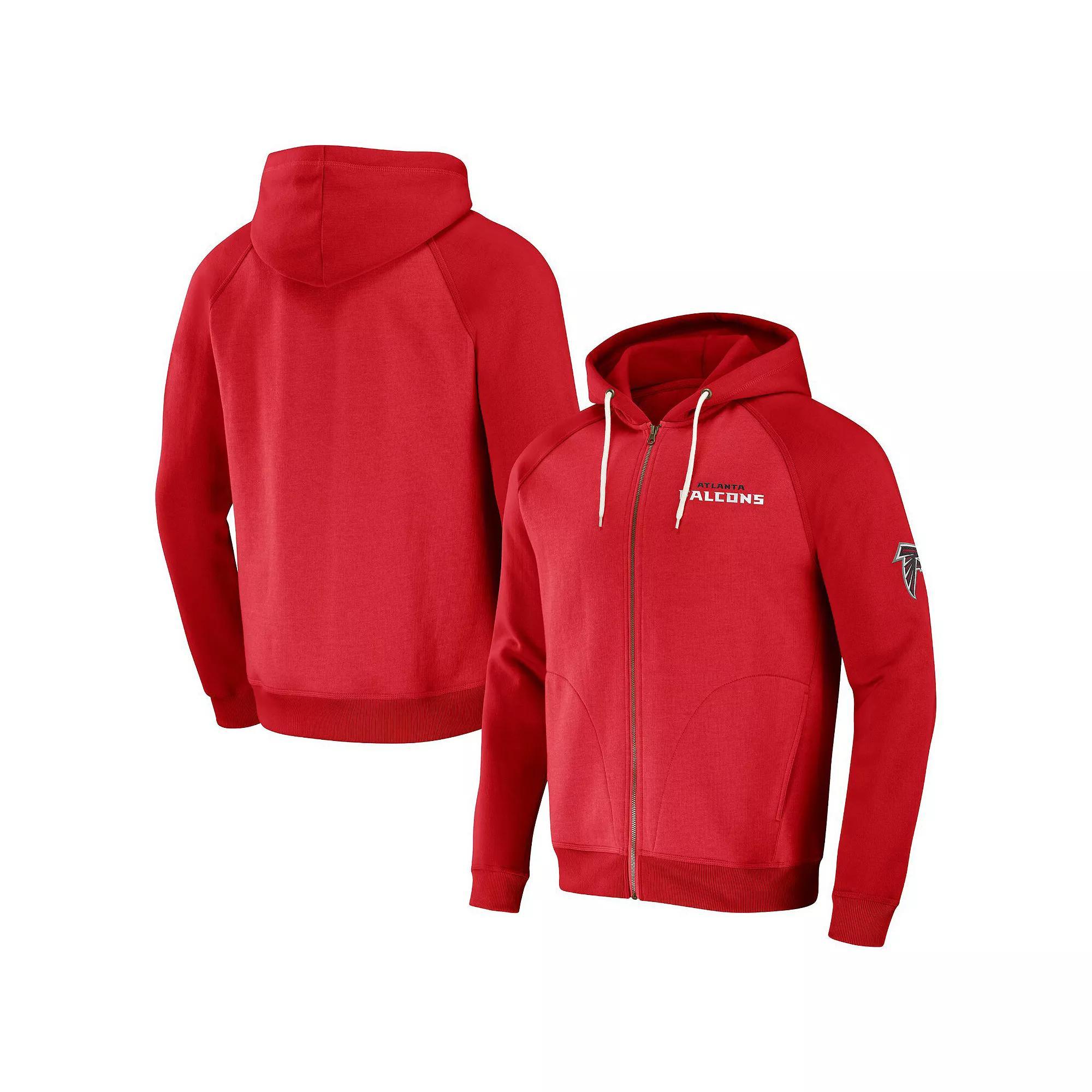 Men's NFL x Darius Rucker Collection by Fanatics Red Atlanta Falcons Raglan Full-Zip Hoodie, Size: Large Product Image